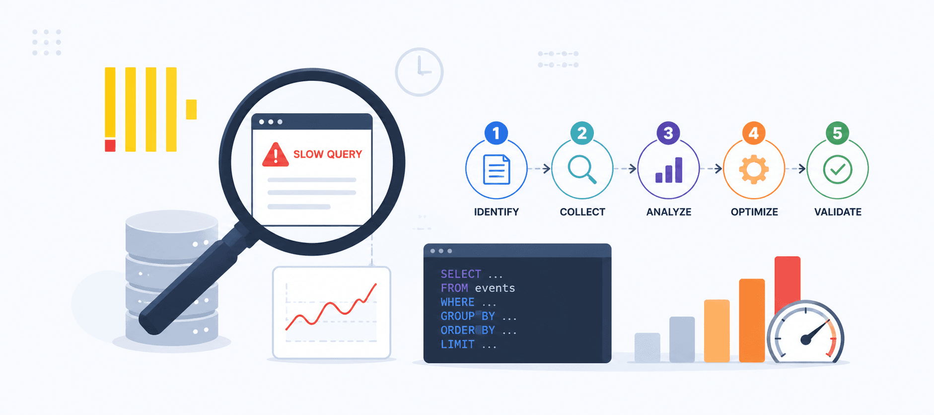 ClickHouse slow queries investigation illustration